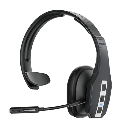 Conambo Trucker Bluetooth Headset with CVC8.0 Three Microphone Noise Cancelling 35Hrs HD Talktime Wireless Handsfree Headset with Mute Button for Driver Office