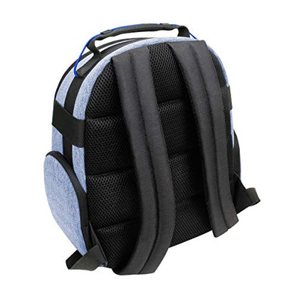 USA GEAR VR Headset Case - Virtual Reality Backpack with Customizable Interior Compartments Compatible with VR Gaming Headset, Controllers, and More Virtual Reality Gaming Accessories - Blue - color: Blue