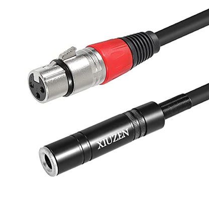 XLR Female to 1/4 Inch Cable, Balanced 3 Pin Female XLR to Female Quarter inch(6.35mm) TRS Stereo Jack Audio Adapter Connector Interconnect Cable -1.5 feet