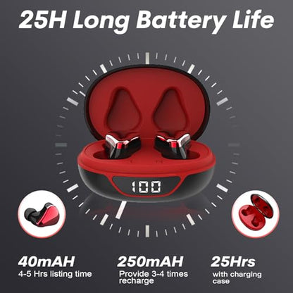Small Wireless Earbuds for Small Ear Canals, Blue Tooth Ear Buds Earphones for iPhone Android, Micro Tiny Mini Earbuds Wireless Bluetooth Noise Cancelling Waterproof in-Ear Headphones for Sports