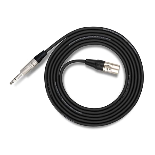 Hosa HSX-010 Pro Balanced Interconnect - REAN 1/4-inch TRS Male to XLR3 Male - 10 Foot | REAN 1/4-inch TRS Male to XLR3 Male, 10 Foot