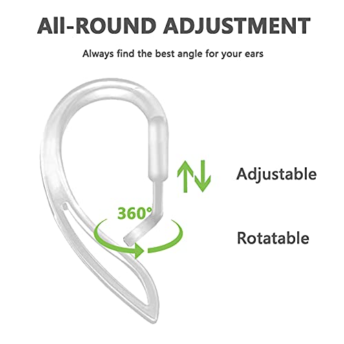 YINVA 2 Pairs Ear Hooks Compatible with AirPods 3rd Generation [Multi-Dimensional Adjustable] Accessories Compatible with AirPods Transparent 2 Pairs 0 - color: Transparent * 2 Pairs