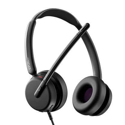 EPOS Impact 460 Binaural On-Ear USB-C and USB-A Wired Headset with Noise-Canceling Mic, Plug-and-Play, Clear Sound, Comfortable Fit, Suitable for Office, Home, and Business Communication - style: Stereo