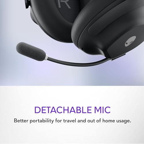 Alienware Pro Wireless Gaming Headset, ANC | 2.4GHz Radio, 50mm Graphene Drivers, Hi‑Res Audio, 20Hz‑40kHz, Transparency Mode, Dark Side of the Moon - color: Dark Side of the Moon