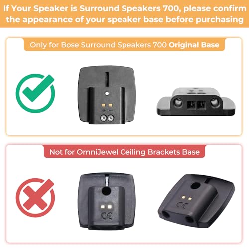 Adjustable Stand for Bose Speaker Stands, for OmniJewel Lifestyle 650, Surround Speaker 700, Floor Speakers Stands for Bose Floor Stand, with OmniJewel Bracket, Black (Pack of 2)