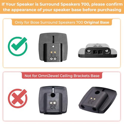 Adjustable Stand for Bose Speaker Stands, for OmniJewel Lifestyle 650, Surround Speaker 700, Floor Speakers Stands for Bose Floor Stand, with OmniJewel Bracket, Black (Pack of 2)