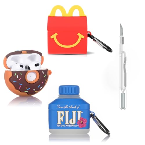 (3Pack+Cleaner Pen) XMBYGY Case for AirPods 3rd Generation Earbuds with Cleaning Pen Kit, Cute Cartoon Skin Design Silicone Charging Case Protective Covers for AirPods 3 (RM+TT+FJ) - color: RM+TT+FJ