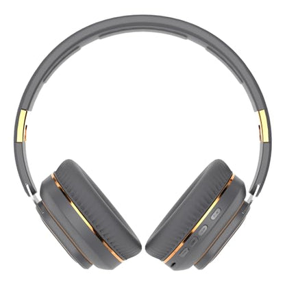 H7 Foldable Bluetooth Over-the-Ear Wireless Headphones, Gray | 30H Playtime,HiFi Sound,1.5m Audio-Cable,Soft Lightweigt Headset,for Cellphone,Travel,Women&Men,Android&iOS - color: Gray