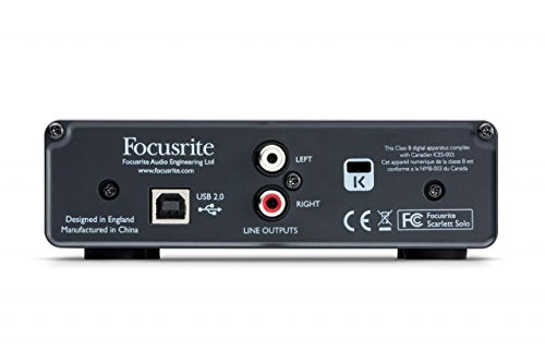 Focusrite Scarlett Solo Compact (1st Gen) USB Audio Interface - style: Interface Only