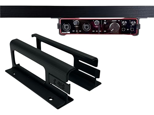 Desk Mount Kit for The Focusrite Scarlett 8i6 (3rd Gen) - Under Desk Mount Brackets, Reversible - Secure Mounting Accessories