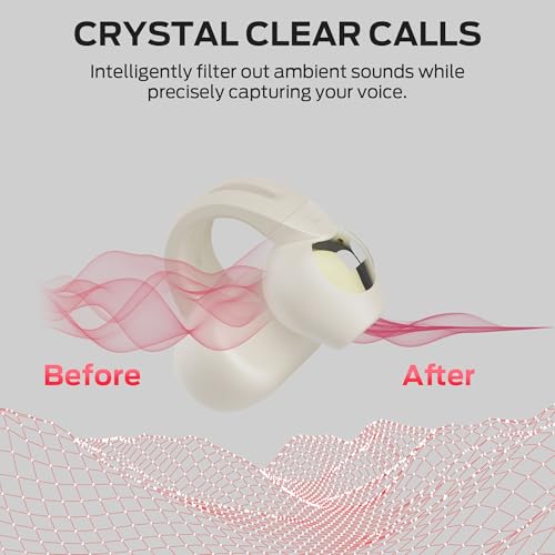 Monster Open Ear AC221 Headphones, Bluetooth 6.0 Wireless Earbuds Stereo Sound, Clip on Earbuds With 30H Playback, Clear Calls, Type-C Charging, Touch Control, IPX6 Waterproof Wireless Open Headphones