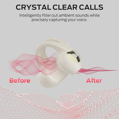 Monster Open Ear AC221 Headphones, Bluetooth 6.0 Wireless Earbuds Stereo Sound, Clip on Earbuds With 30H Playback, Clear Calls, Type-C Charging, Touch Control, IPX6 Waterproof Wireless Open Headphones
