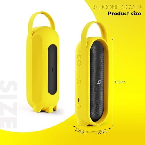 Silicone Cover for Beats Pill Portable Bluetooth Speaker Storage Bag Speaker Holder Travel Bag (Yellow) - color: Yellow