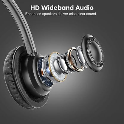 MAIRDI Phone Headset with Microphone Noise Canceling, RJ9 Headset for Landline Deskphone Call Center, Office Headset for Yealink