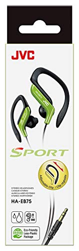 JVC HAEB75G Sports Clip Headphone, Green Small - color: Green, size: One Size (Pack of 1)