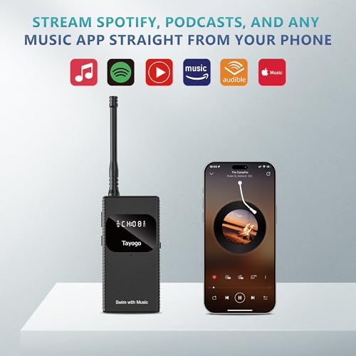 Swimming Headphones, Bone Conduction Open Ear Headset,Stream with Your Swim | IPX8 Waterproof, Bluetooth 5.4, FM Radio, No Need to Download Music, Support Spotify, Waterproof Mic, Open-Ear Design - color: Black