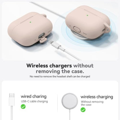 Ljusmicker for AirPods Pro 3 Case 2025 with Cleaner Kit,Milk Tea | Soft Silicone Protective Cover for Apple AirPod Pro 3rd Generation Case with Keychain for Women Men,Shockproof - color: B-Milk Tea