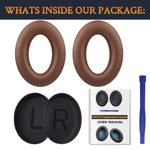 Replacement Earpads Cushions for Bose QuietComfort 35 (QC35) & Quiet Comfort 35 II (QC35 ii) Headphones, Ear Pads with Softer Leather, Noise Isolation Foam, Added Thickness (Coffee) - color: Coffee