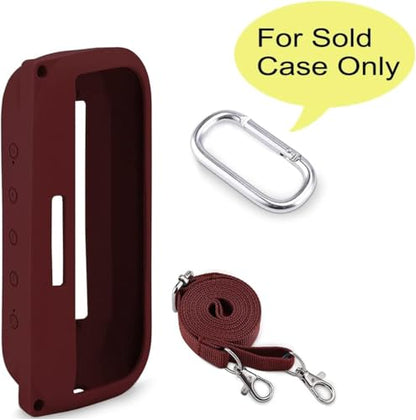 co2CREA Soft Silicone Case for Bose SoundLink Flex Bluetooth Speaker, Red | Adjustable Shoulder Strap, Crossbody Carrying, Aluminum Carabiner, Lightweight - color: Carmine Red Case
