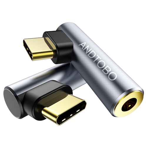 [2 Pack] USB C To 3.5mm Audio Adapter, USB Type C To 3.5mm Female Headphone Jack Dongle Aux Adapter DAC Stereo HiFi Right Angle for iPhone 17 Air, 16 15 Pro Max Plus, iPad Pro Air 5 4, Galaxy S24 S23 - color: 2 PACK