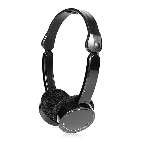 3.5mm Wired Overear Headphones – Lightweight Foldable Sports Headset with HighQuality Sound, Perfect for Kids & Adults | Compatible with MP3, Smartphones, and Laptops (Black) - color: Black