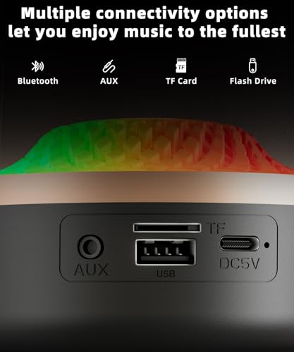 Portable Bluetooth Speaker, TWS Pairing Deep Bass LED Lights, Rechargeable