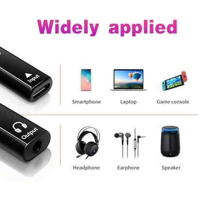 Poyiccot USB Type C to 3.5mm Headphone Adapter 2Pack, USB C Female to Aux Female Adapter, Type C to Aux Converter HiFi Stereo DAC Headphone 3.5mm Jack for iPhone 15,Galaxy, Mackbook, Black - style: 2 Pack Female to Female Black