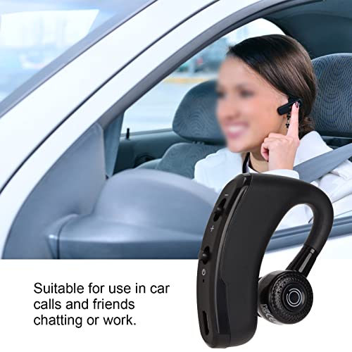 V9 Bluetooth Earpiece, Single Ear Hook Earphone, 14 Hours Talktime, Noise Cancelling Bluetooth Headset for Sports Driving Business