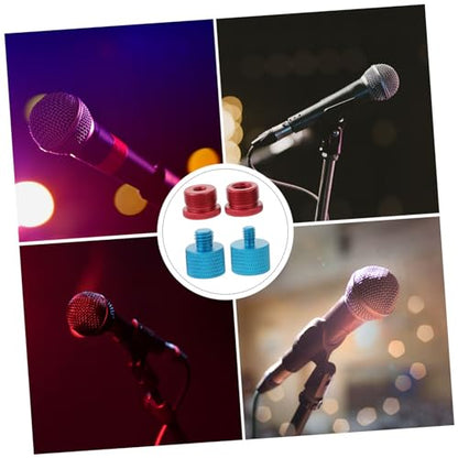4-Pack Microphone Stand Adapter Set U-Shaped Mic Holder 3/8 Female to 5/8 Male Thread for Boom Arm and Mic Stands Sturdy Screw Mount for Studio Recording