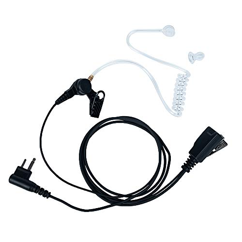 Nipple Earpiece Compatible with Motorola CP200 CP200D | Nipple tube, in-line PTT mic, PU cable, 3.5mm monitor; Compatible with Motorola CLS1110 BPR40 CP185 RMU2040