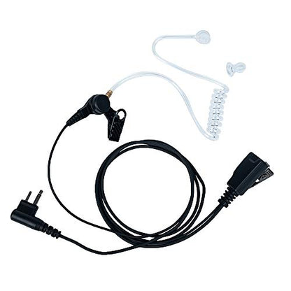 Nipple Earpiece Compatible with Motorola CP200 CP200D | Nipple tube, in-line PTT mic, PU cable, 3.5mm monitor; Compatible with Motorola CLS1110 BPR40 CP185 RMU2040