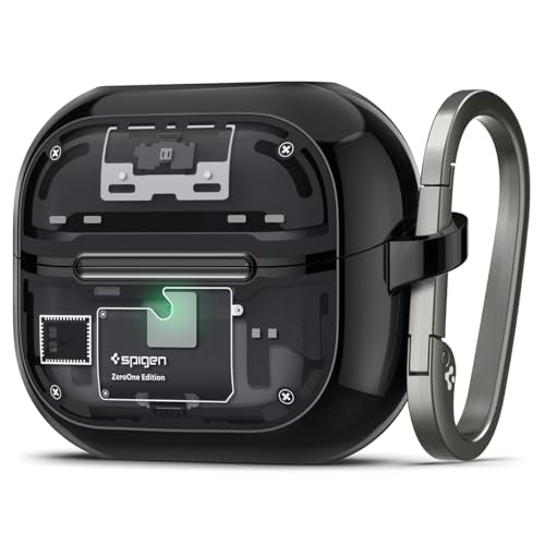 Spigen Ultra Hybrid Designed for Galaxy Buds3, Buds3 Pro & 3 FE (2025/2024) | TPU & PC Dual Layer Protection, DDP Printing, Included Carabiner - Zero One - size: Buds3 Pro / Buds 3