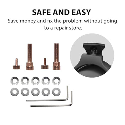 Metal Swivel Pin Hinge Repair Kit Rose for Bose QC45 QC35 II | Robust metal swivel pins with gaskets & screws,for QC35, QC35 II, QC45 and QC SE,quick setup to repair headphone hinges - color: Rose Gold