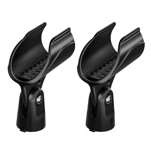 Generic WA371 Wireless Microphone Clip Holder Clamp for Shure QLXD2/SM58 Handheld Transmitter, 2 Pack, Black, MS-WA371
