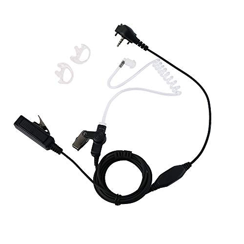 2-Pack 2-Wire Earpiece Compatible with Vertex VX-261 EVX-531 | 2-Pack, 2-wire, quick-disconnect tube, Left/Right buds; Compatible with Vertex VX-351 EVX-534 VX-180 3.5mm 4-Pole