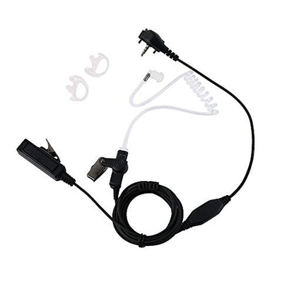 2-Pack 2-Wire Earpiece Compatible with Vertex VX-261 EVX-531 | 2-Pack, 2-wire, quick-disconnect tube, Left/Right buds; Compatible with Vertex VX-351 EVX-534 VX-180 3.5mm 4-Pole