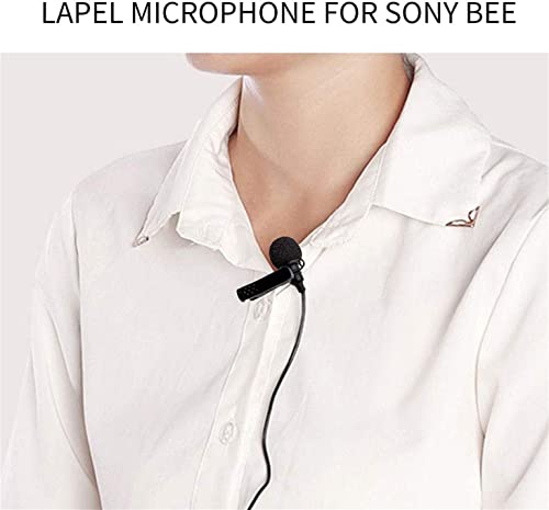 3.9 Feet Lavalier Microphone Omnidirectional Lapel Microphone Compatible with Sony UWP V1 D11 D21, 3.5mm Condenser Recording Mic Lavalier Mic for Wireless Audio Bodypack Transmitter