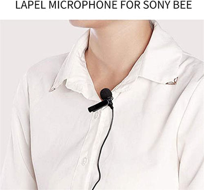 3.9 Feet Lavalier Microphone Omnidirectional Lapel Microphone Compatible with Sony UWP V1 D11 D21, 3.5mm Condenser Recording Mic Lavalier Mic for Wireless Audio Bodypack Transmitter