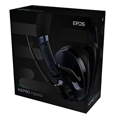 EPOS Gaming H3Pro Hybrid Gaming Headset - PC Headphones with Microphone - Noise-Cancellation, Adjustable, Smart Button Audio Mixing, Bluetooth, Gaming Suite, Surround Sound - Windows 10,Midnight Blue - color: Midnight Blue