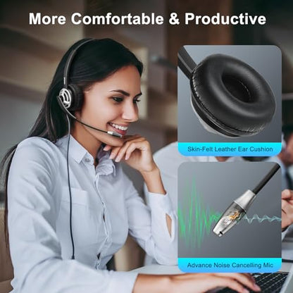 Single Side USB Computer Headset with Noise-Cancelling Mic for PC, Laptop, 1 Ear Office Call Center USB-A Headphone with In-Line Control for Dragon Dictation, Skype, Teams, Zoom Conference Call - color: S-805SUC