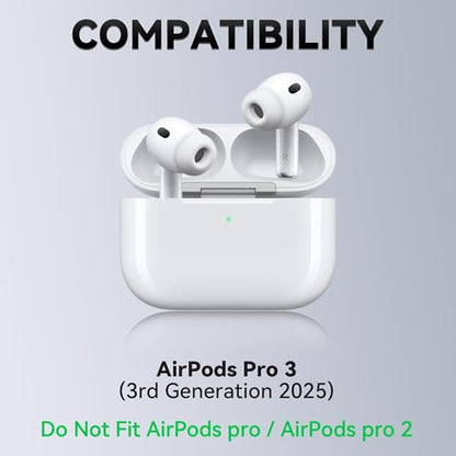 Lukvcoe 4 Pairs Silicone Replacement Ear Tips for AirPods Pro 3 (2025), XXS Size Earbud Tips with Cleaner Pen & Storage Box, Compatible with AirPods Pro 3rd Gen - (White/XXS) - size: White/XXS