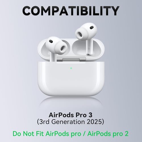 Lukvcoe 4 Pairs Silicone Replacement Ear Tips for AirPods Pro 3 (2025), XS Size Earbud Tips with Cleaner Pen & Storage Box, Compatible with AirPods Pro 3rd Gen - (White/XS) - size: White/XS
