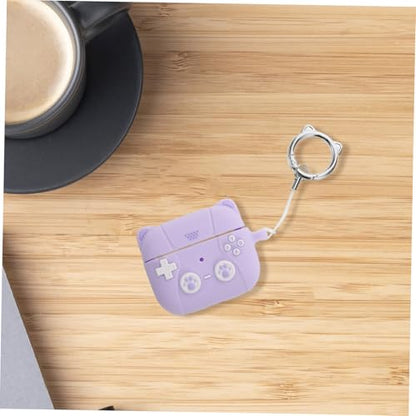 Earbud Case Covers: Silicone Earphone Protective Skin Accessories Earphone Charging Case Covers for Women Men Compatible with Airpods 3 Violet