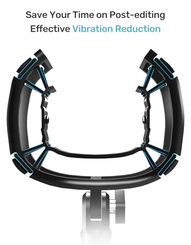 Wave Shouck Mount [Custom Built for Elgato Wave:3/1] Metal Frame Suspension | Anti-Vibration Elastic Suspension, Metal Frame, Holder Clip, with 3/8" & 1/4" Adapter, for Wave 3/1 Mic, Improves Sound - size: Wave Shock Mount