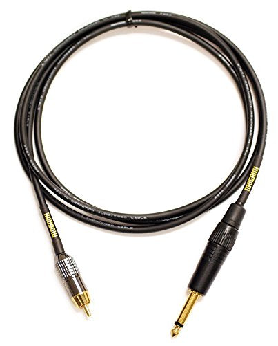 Mogami GOLD TS-RCA-12 Unbalanced Audio Adapter Cable, 1/4" TS Male Plug and RCA Male Plug, Gold Contacts, Straight Connectors, 12 Foot - size: 12 Foot