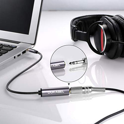 DUKABEL 1/4 to 3.5mm Adapter, 6.35mm to aux Mini Stereo Cable - 120CM | 1/4 Inch Female to 1/8inch Male Headphone Adapter, for Headphone, Amplifiers, Guitar, Amp etc - size: 120CM, style: 3.5mm Male to 6.35mm Female