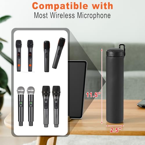 Microphone Case for JBL Partybox Wireless Microphone Mic Dust Cover Storage Pouch Travel Carrying Case Bag Karaoke Vocal Mic Protective Cover