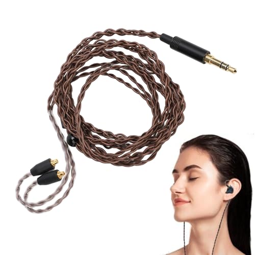 MMCX Earphone Cable Replacement Cable for SE535, UE900, TINHIFI T2, 3.5mm to MMCX, 1.2M