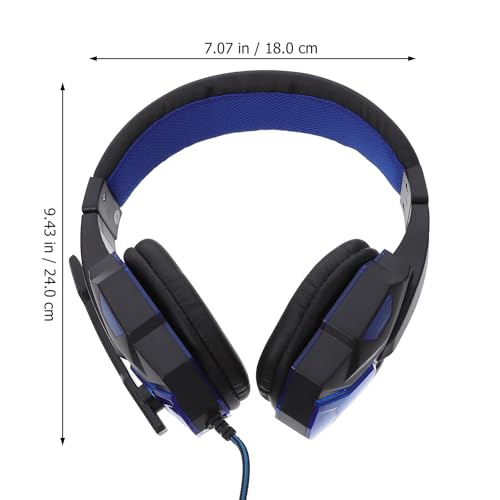 Cabilock Gaming Headset Wired Over-Ear PC Headphones with Microphone LED Light Noise Reduction for Streaming and Travel