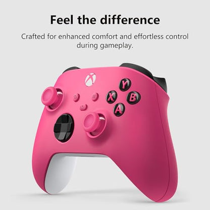 Xbox Wireless Gaming Controller | Deep Pink | Consoles, PCs, TVs, mobile, and more | Textured Grip | Wireless, Bluetooth, USB-C Connectivity - style: Deep Pink
